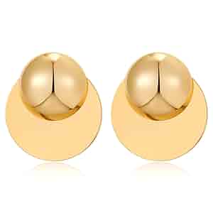 Amazon.com: FAMARINE Gold Disc Earrings Round Dangle Drop